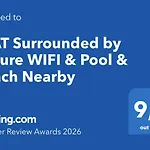 Flat Surrounded By Nature Wifi & Pool & Nearby 아파트 *